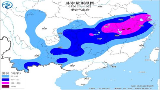6日至10日江淮江汉江南等地将有强降雨 5日至9日华北黄淮等地有高温天气